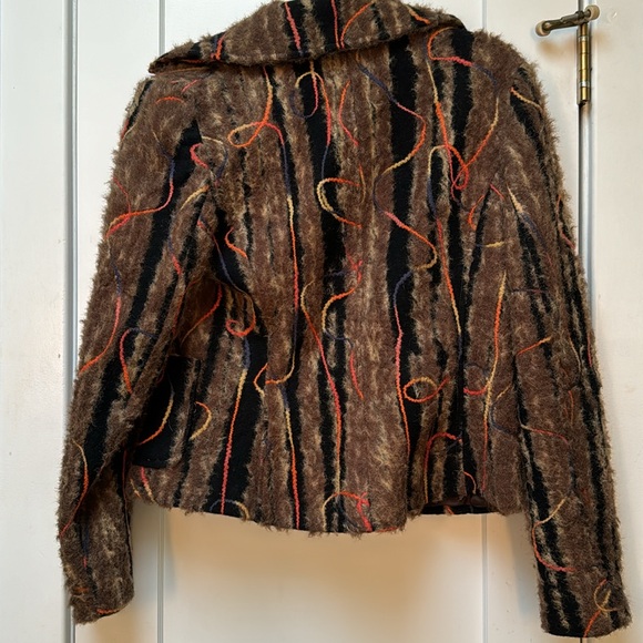 Simon Chang Wool Blazer with Embroidered Stripes - Picture 6 of 9